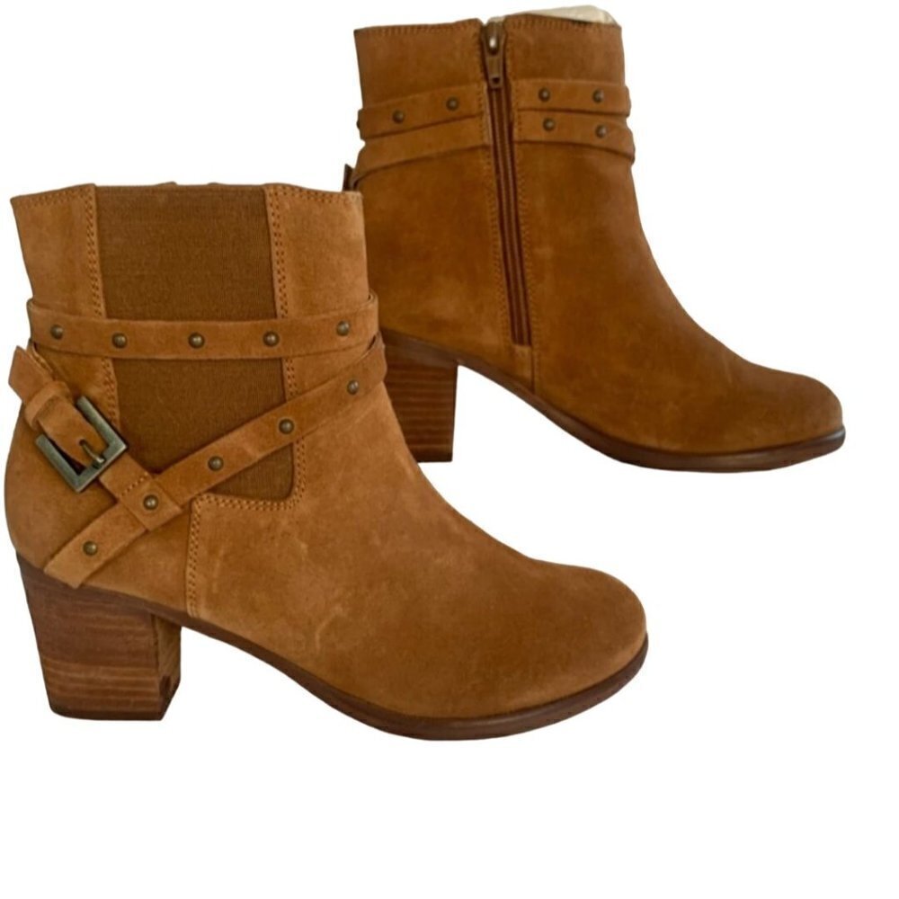 Matisse Nib Camryn Cognac Suede Ankle Boots Size 10w — image 2 of 8